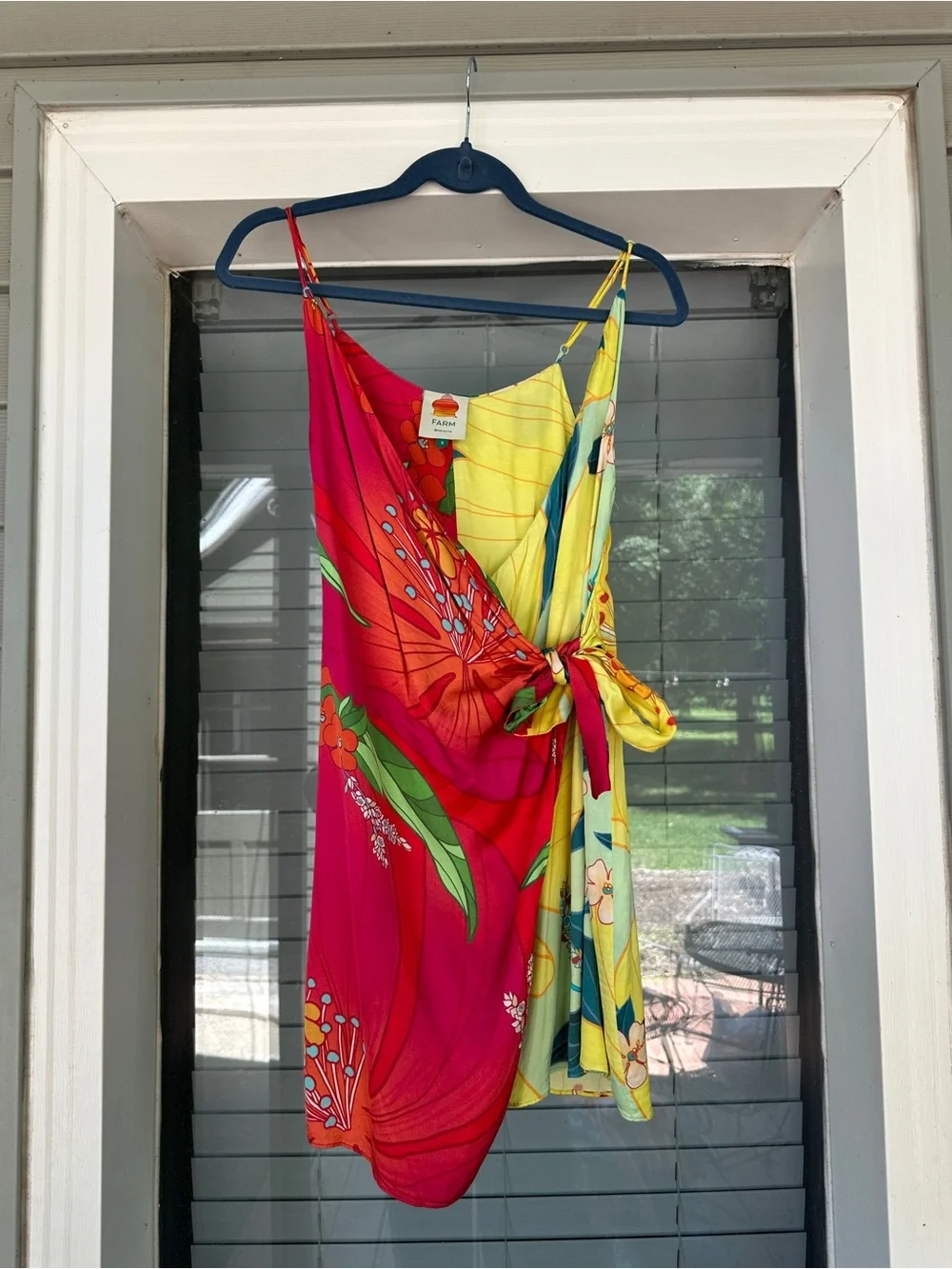 FARM Rio Multicolor Wrap Mini Dress Small - Picture 5 of 13